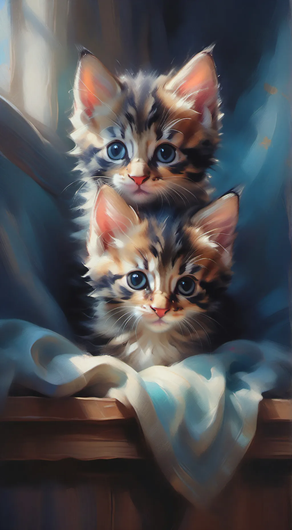 ai character: cute kittens background