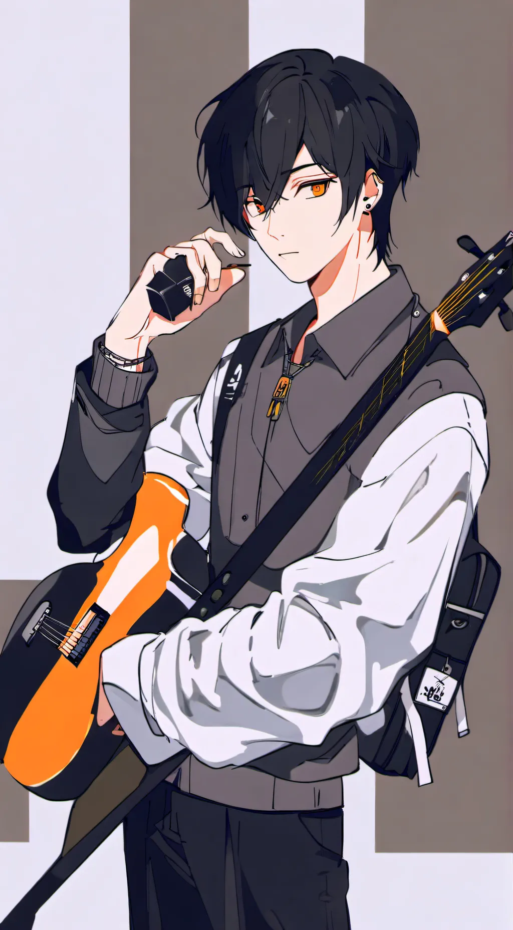 ai character: Wenda x gray  background