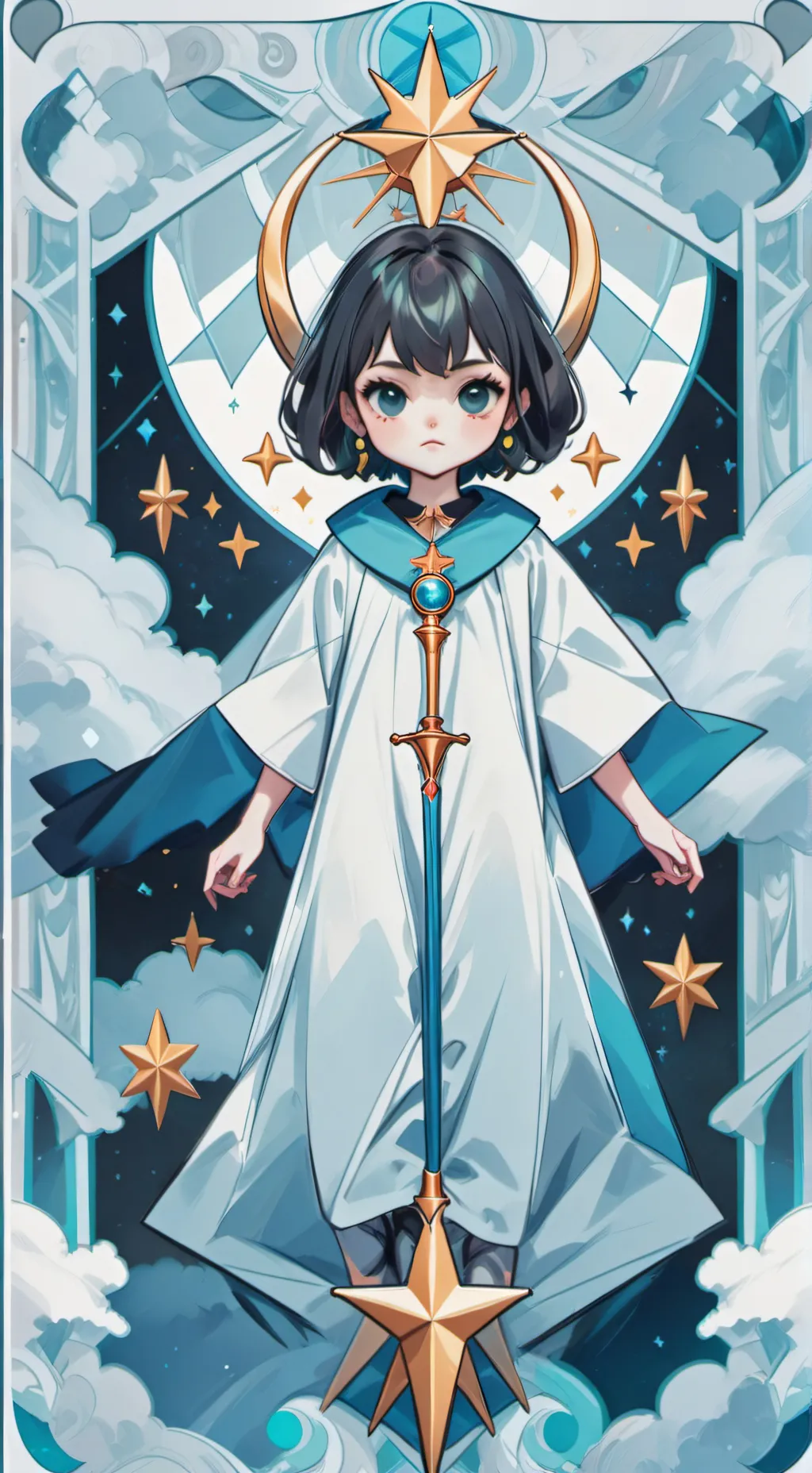 ai character: Sparkle glam idk background