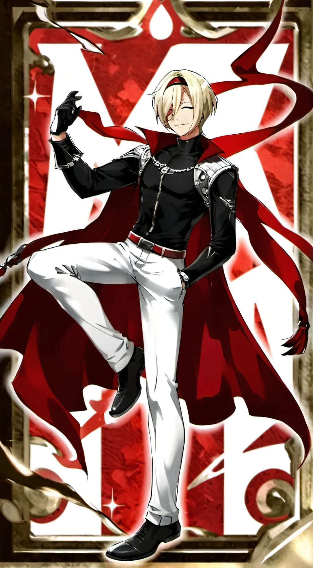 ai character: Ash Crimson. background