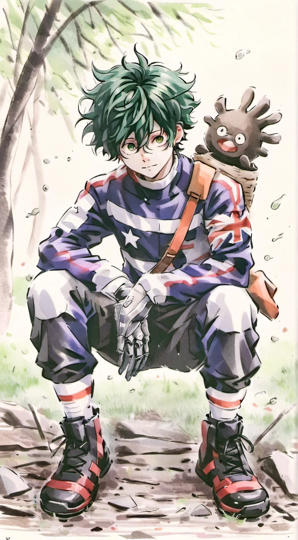ai character: Deku background