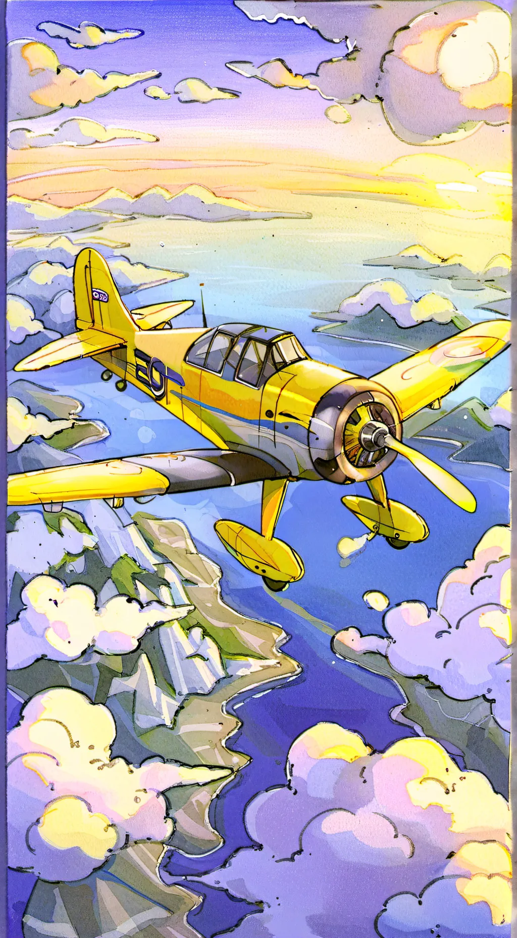 ai character: Plane life background