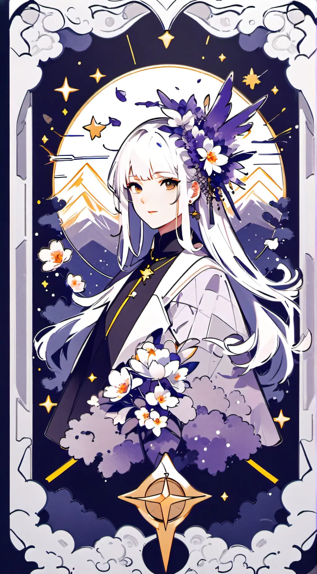 ai character: Snow background
