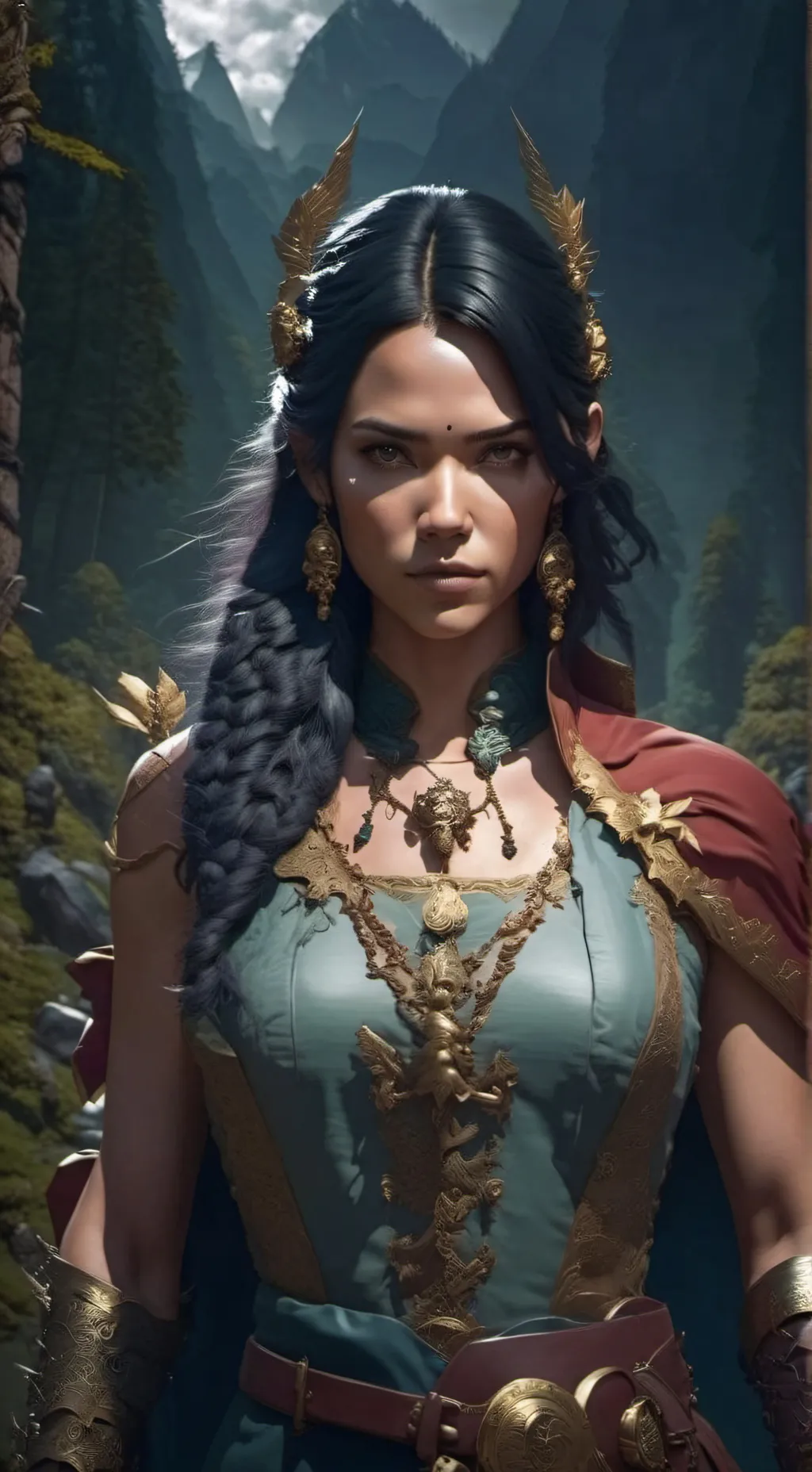 ai character: Селена  background