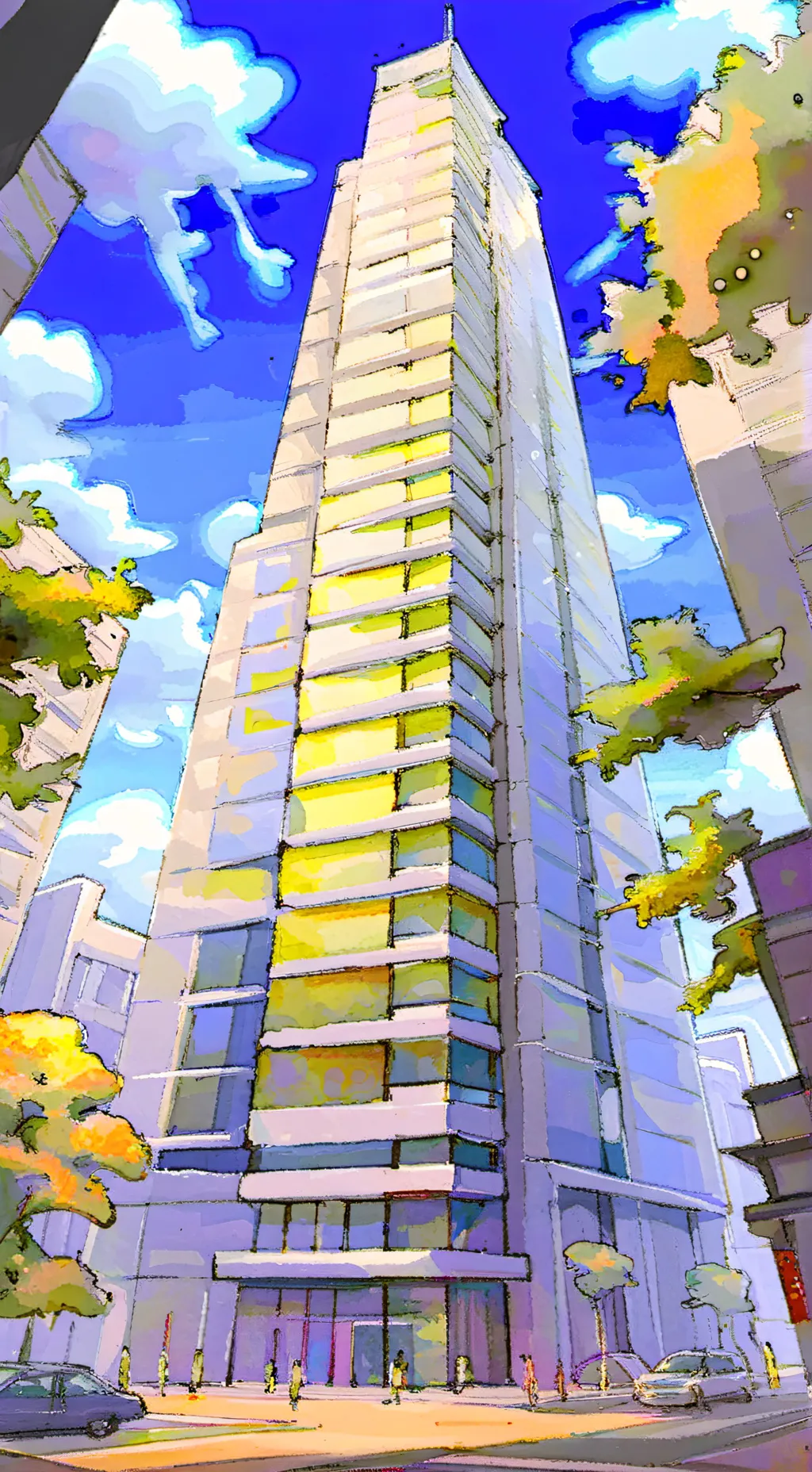 ai character: falling girls hehe background