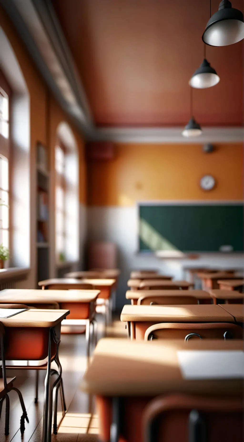 ai character: classroom background