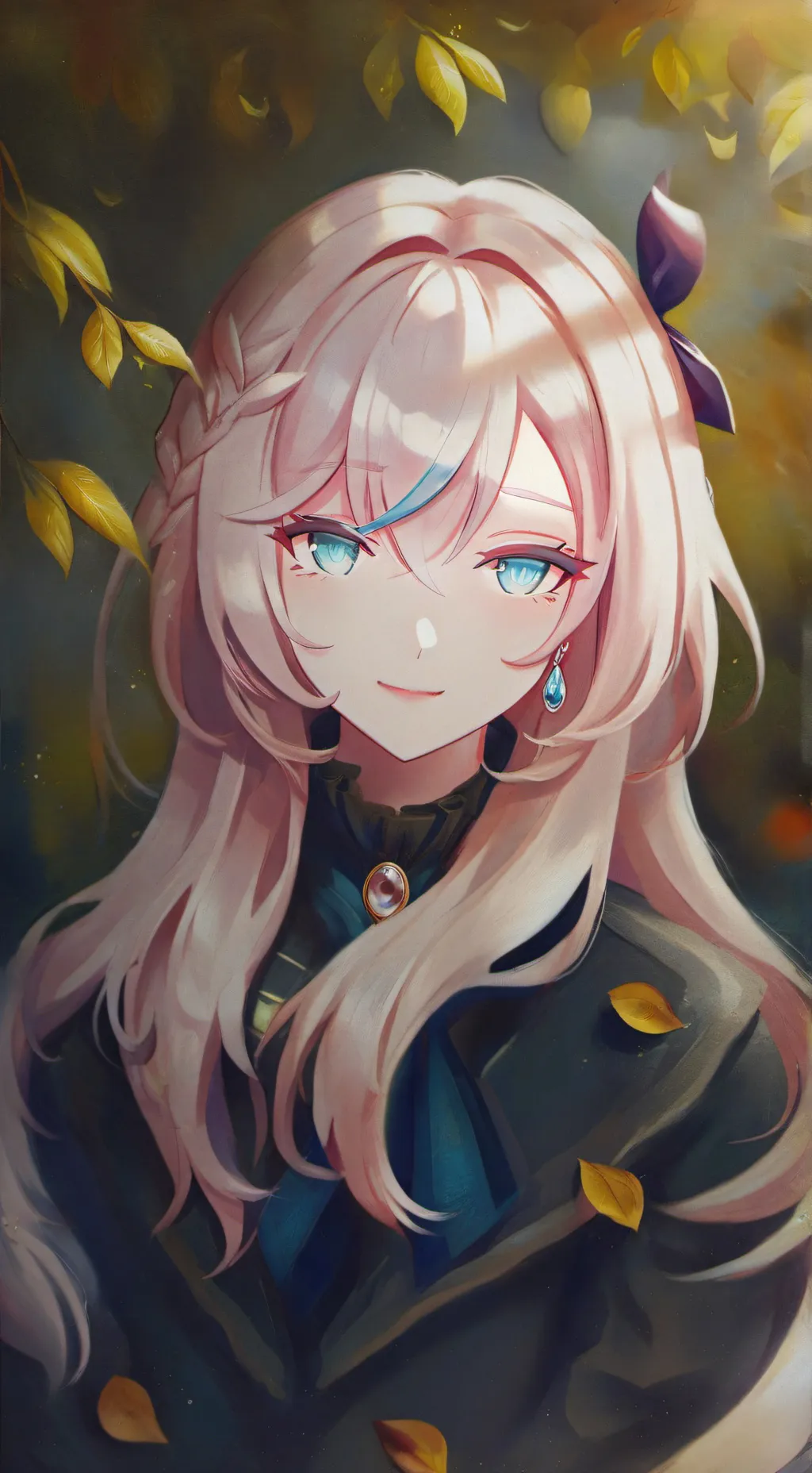 ai character: Lavender background