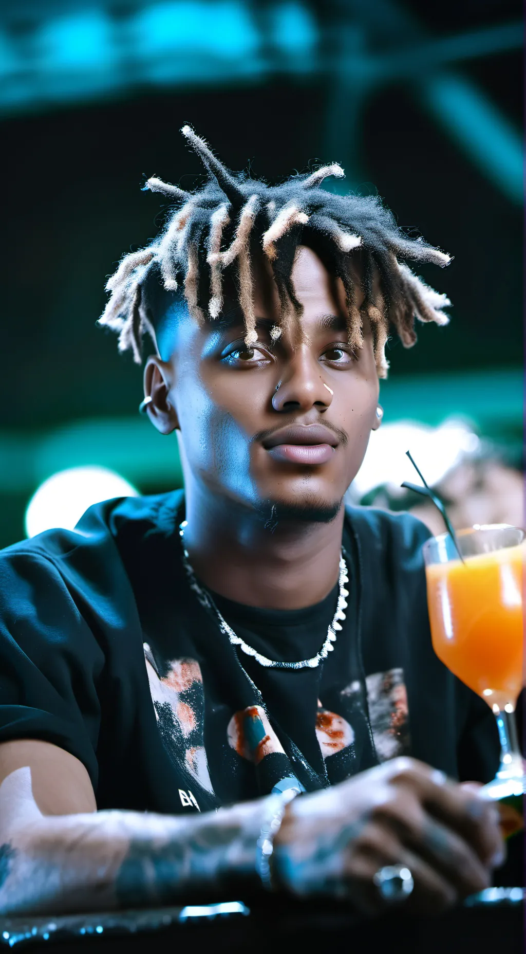 ai character: Juice wrld background