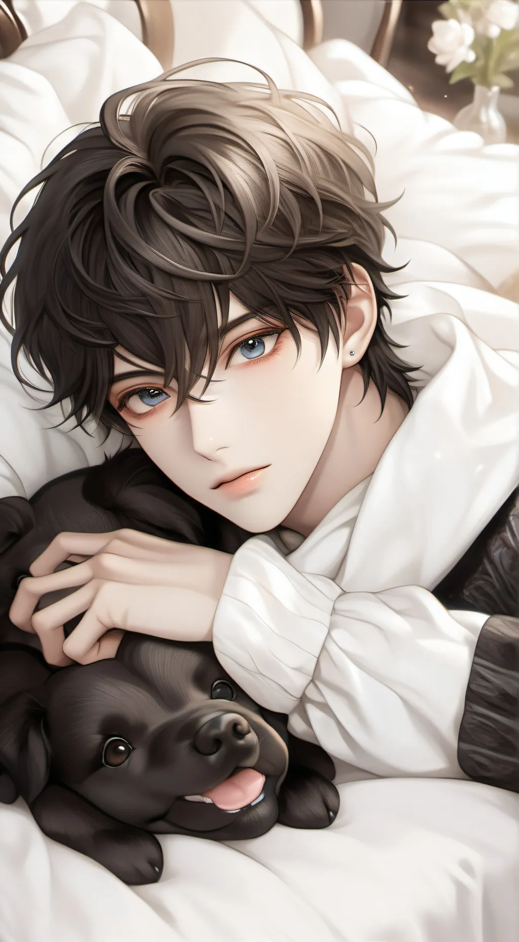 ai character: Asher . background