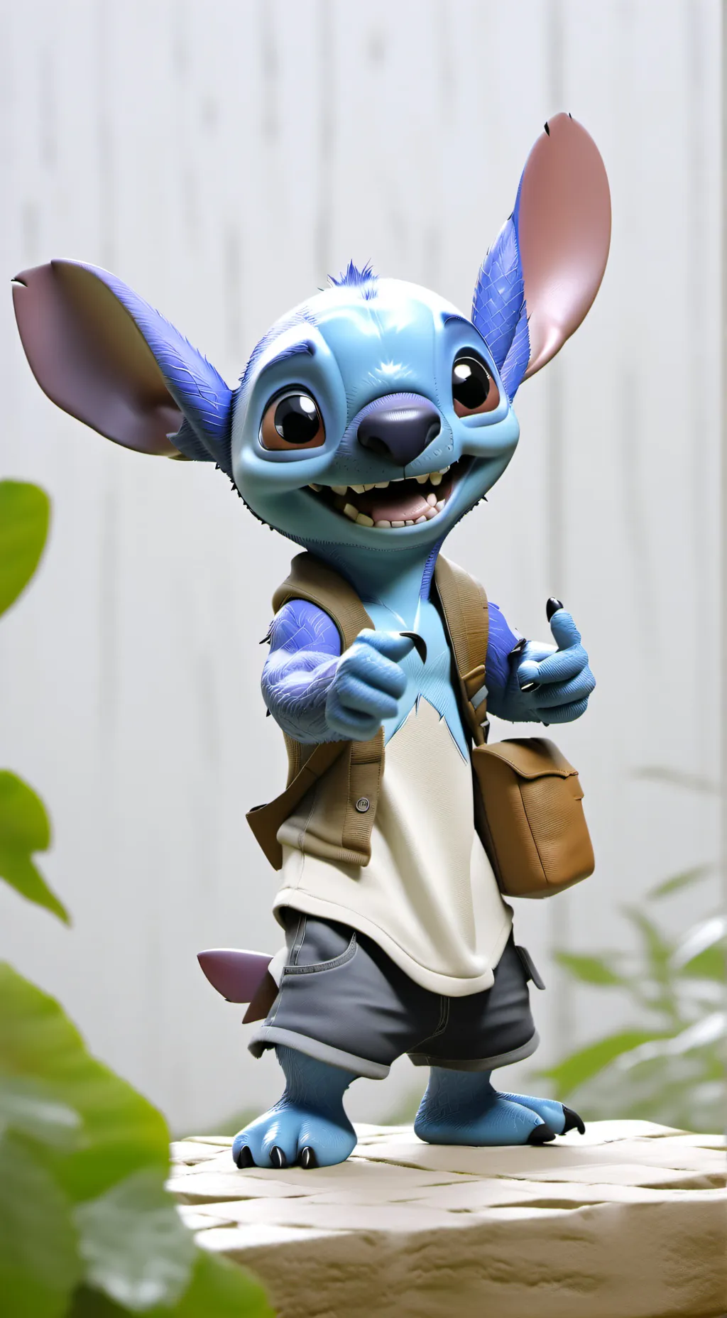 ai character: Stitch background