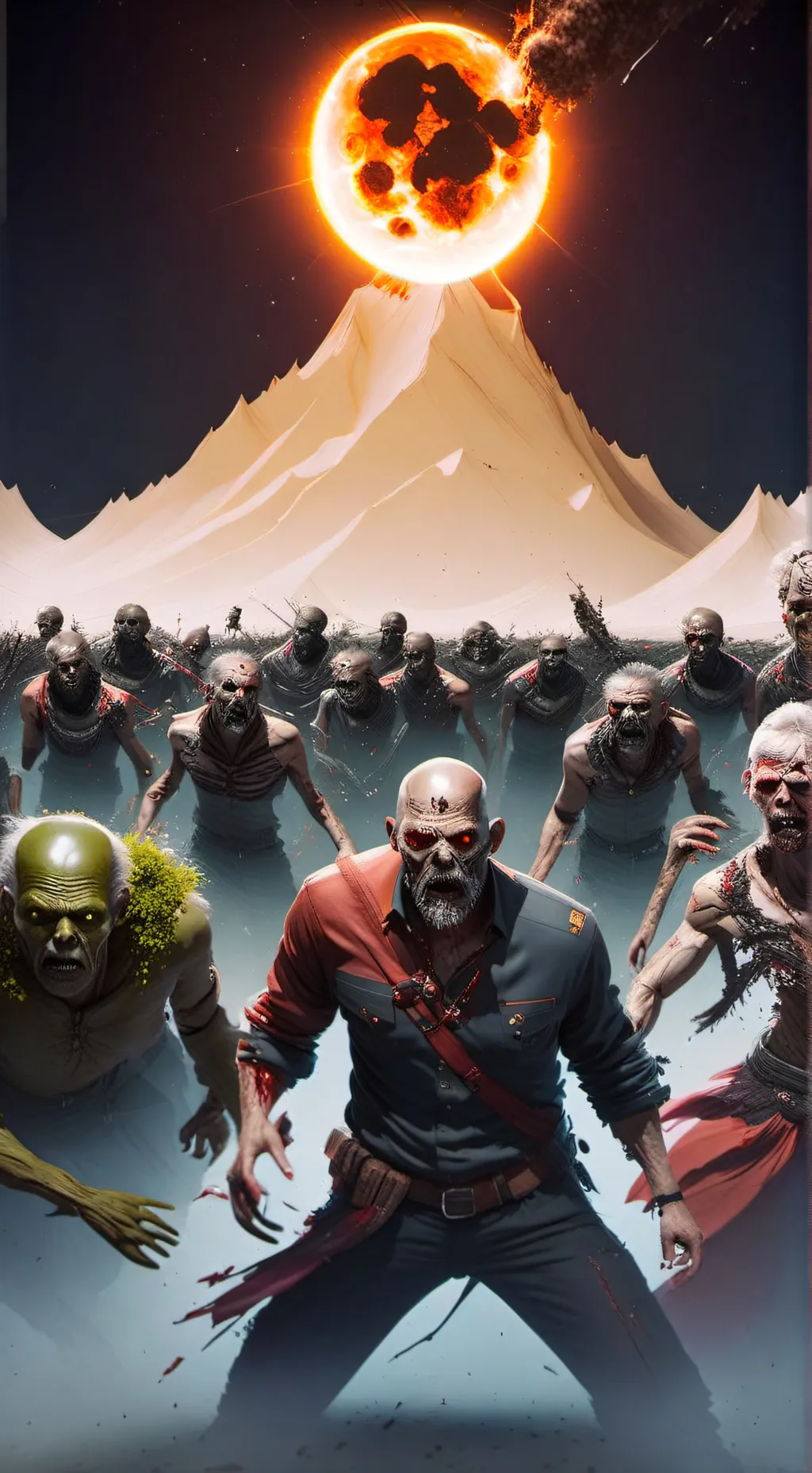 ai character: Sprunki zombie APS background