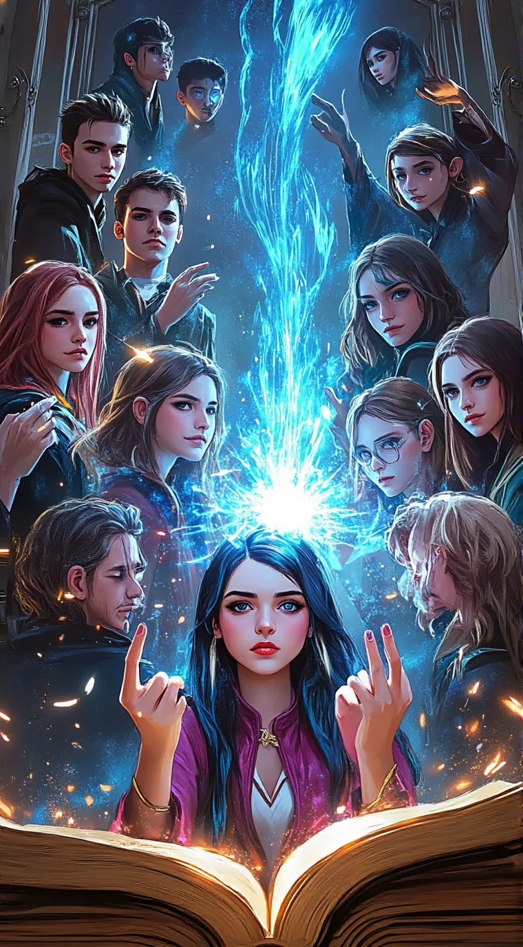 ai character: Desendants x hp background