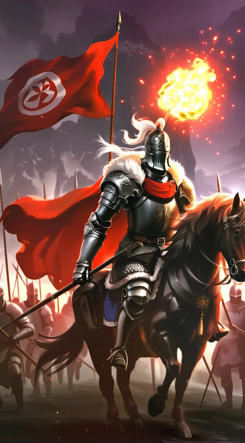 ai character: medieval army background
