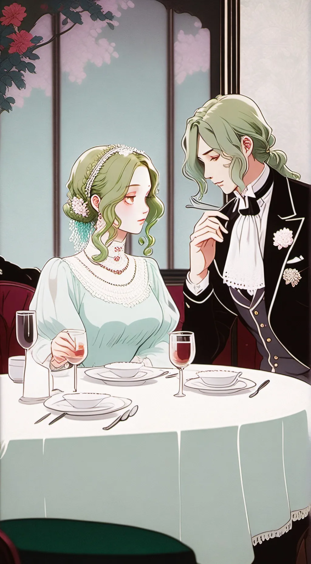 ai character: ur on a date background