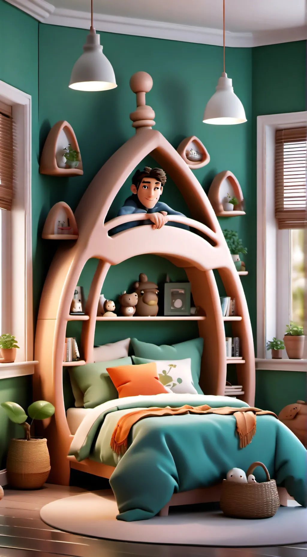 ai character: 🛏️ bed Time 😁 background