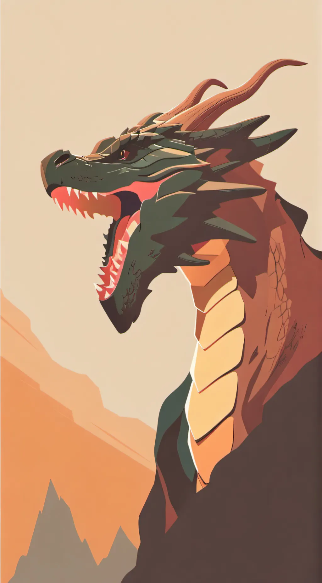 ai character: dragon  background