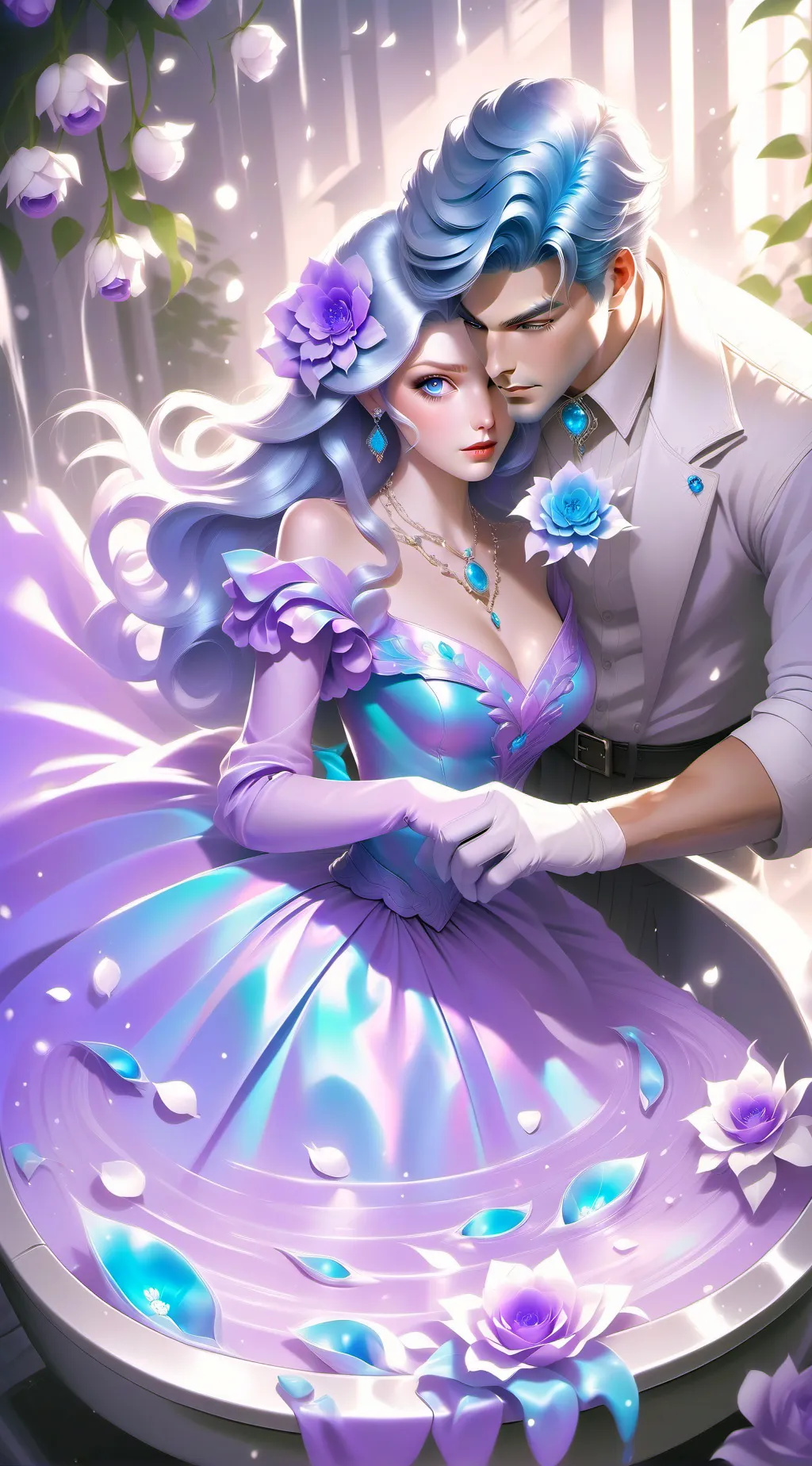 ai character: buster and katie  background