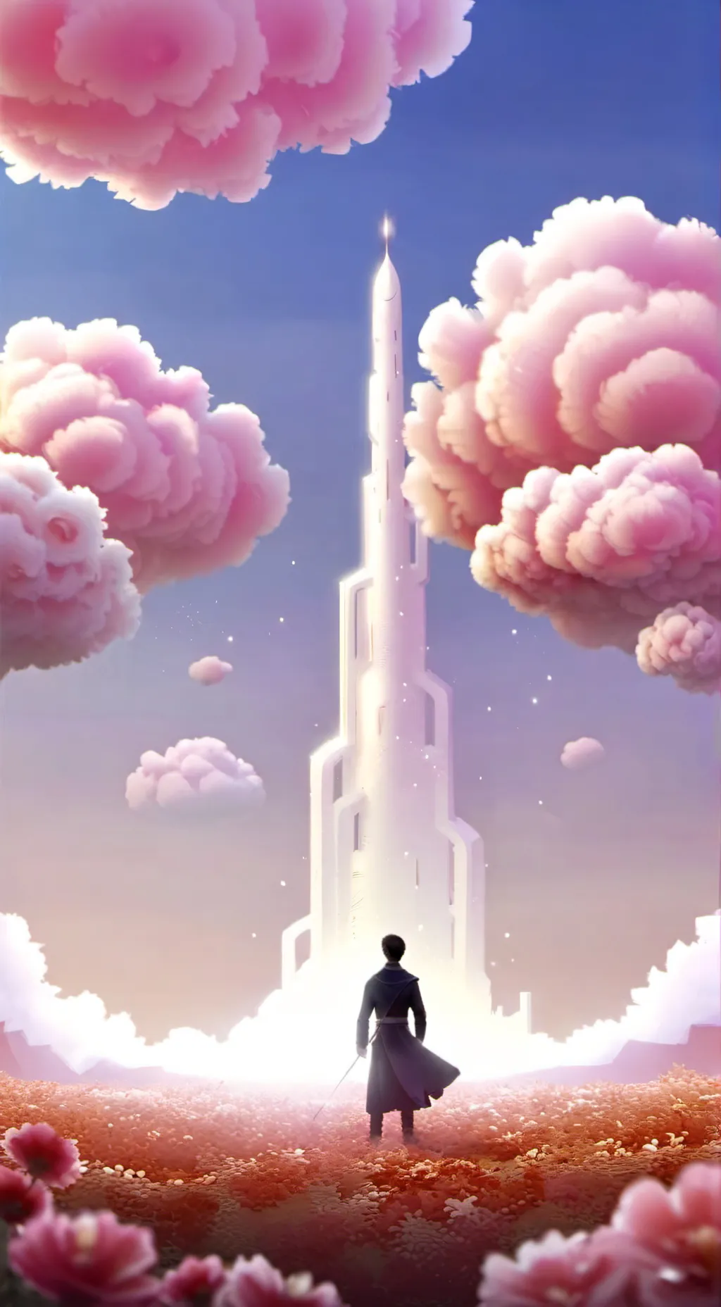 ai character: in the sky  background