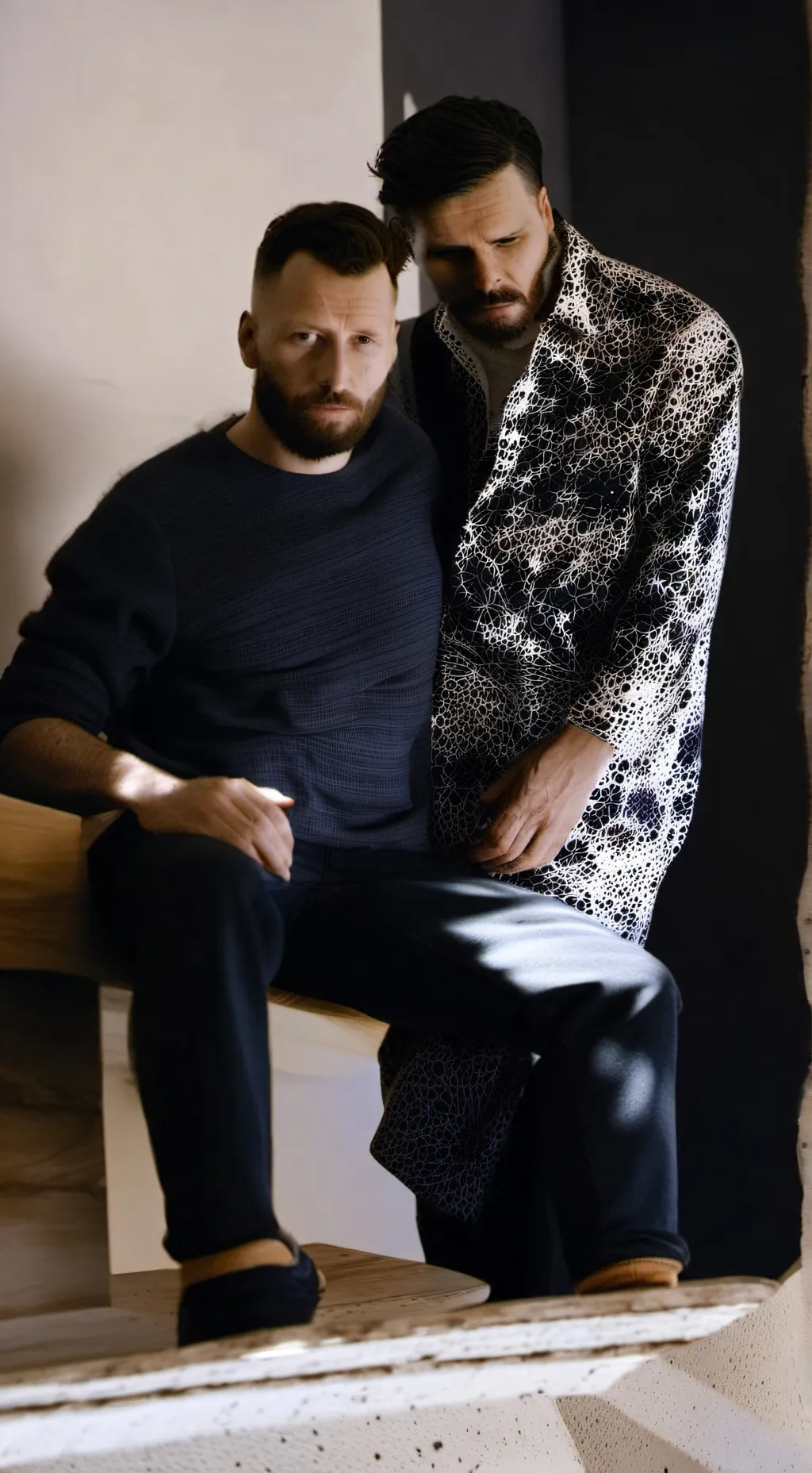ai character: Man preg with wom background