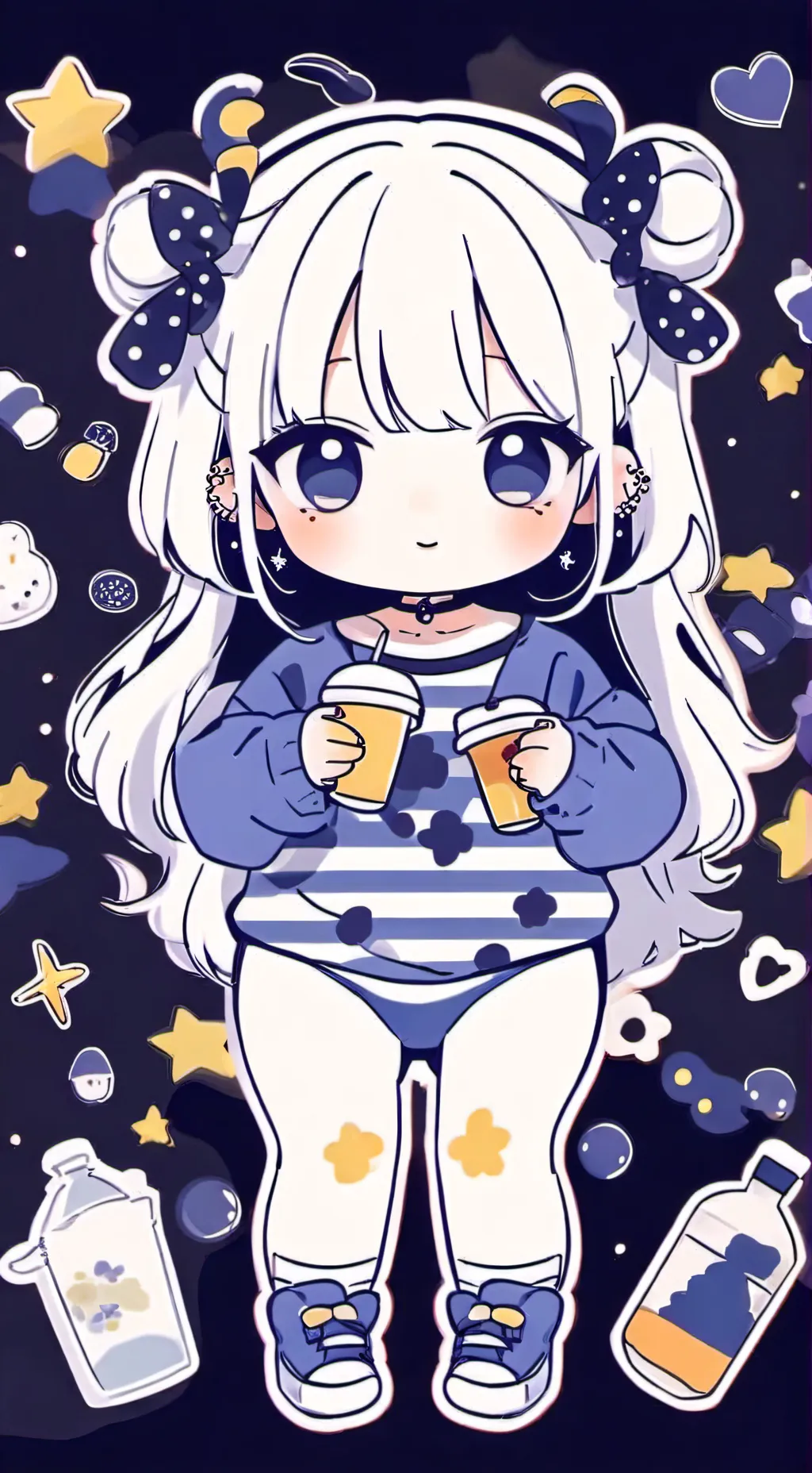 ai character: baby  background