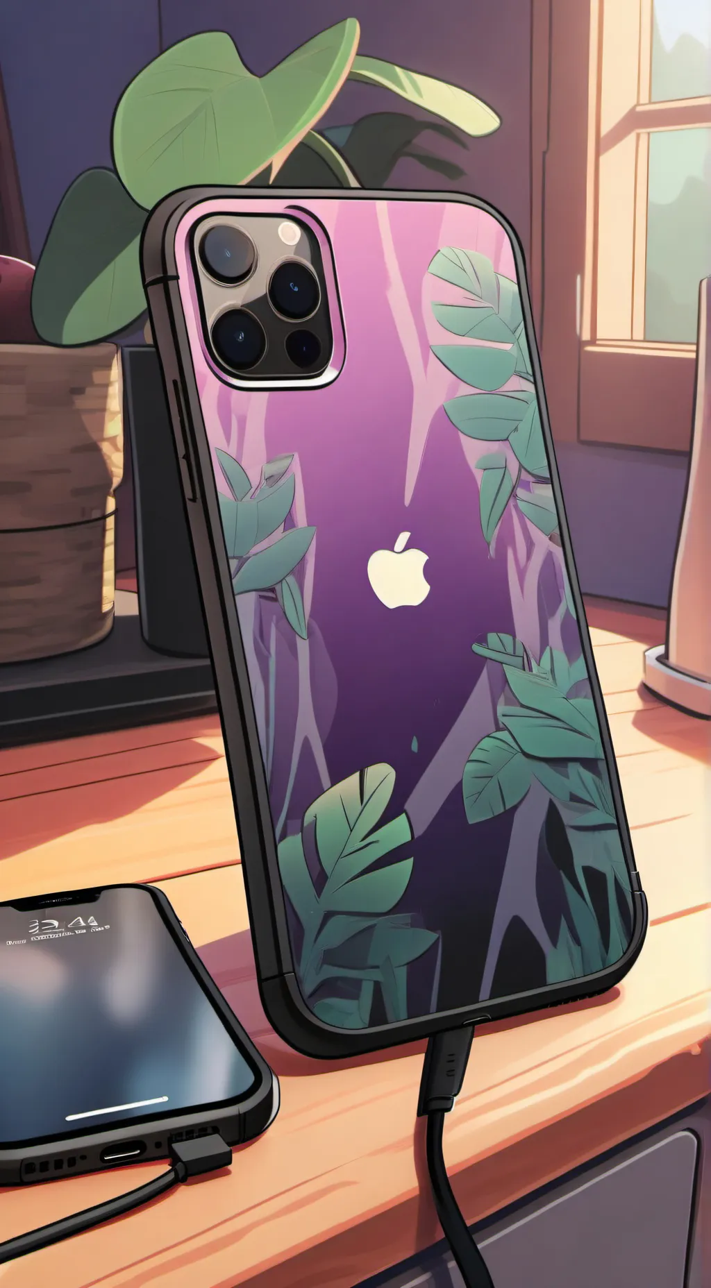 ai character: phone background