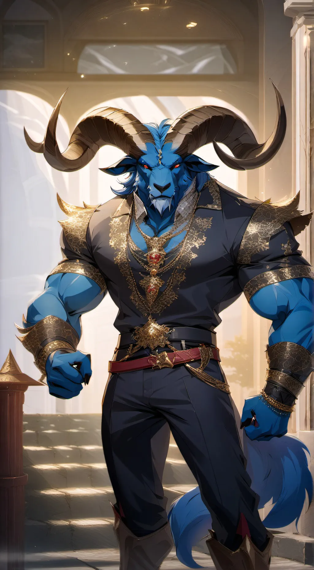 ai character: Bahomet background
