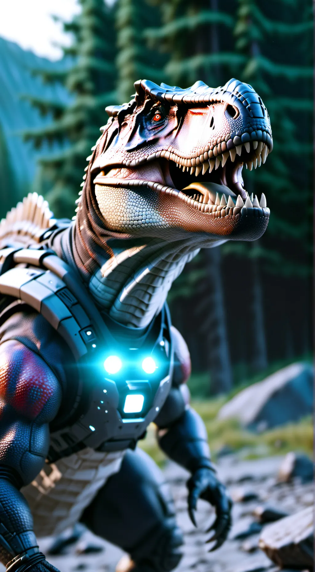 ai character: Robosaur invasion  background