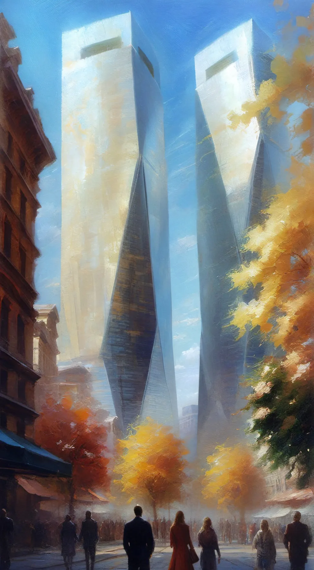ai character: las torres gemelas background
