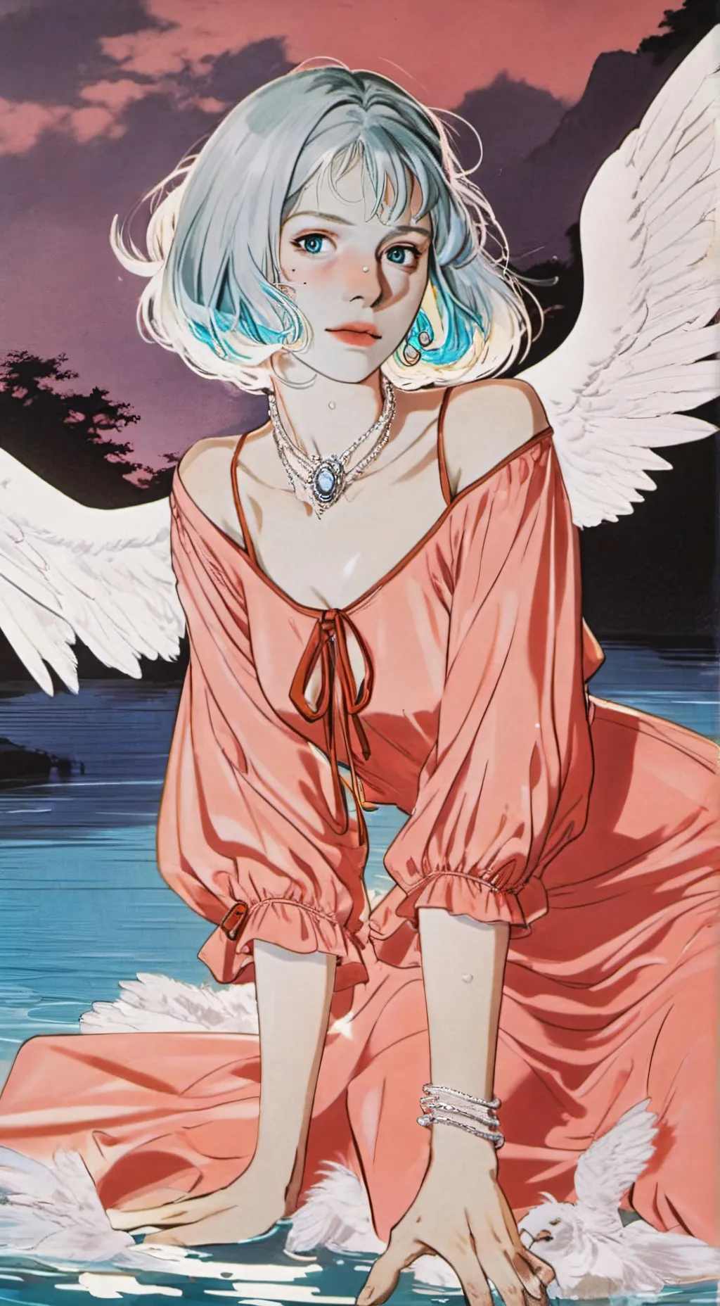 ai character: Aurora Aksnes background