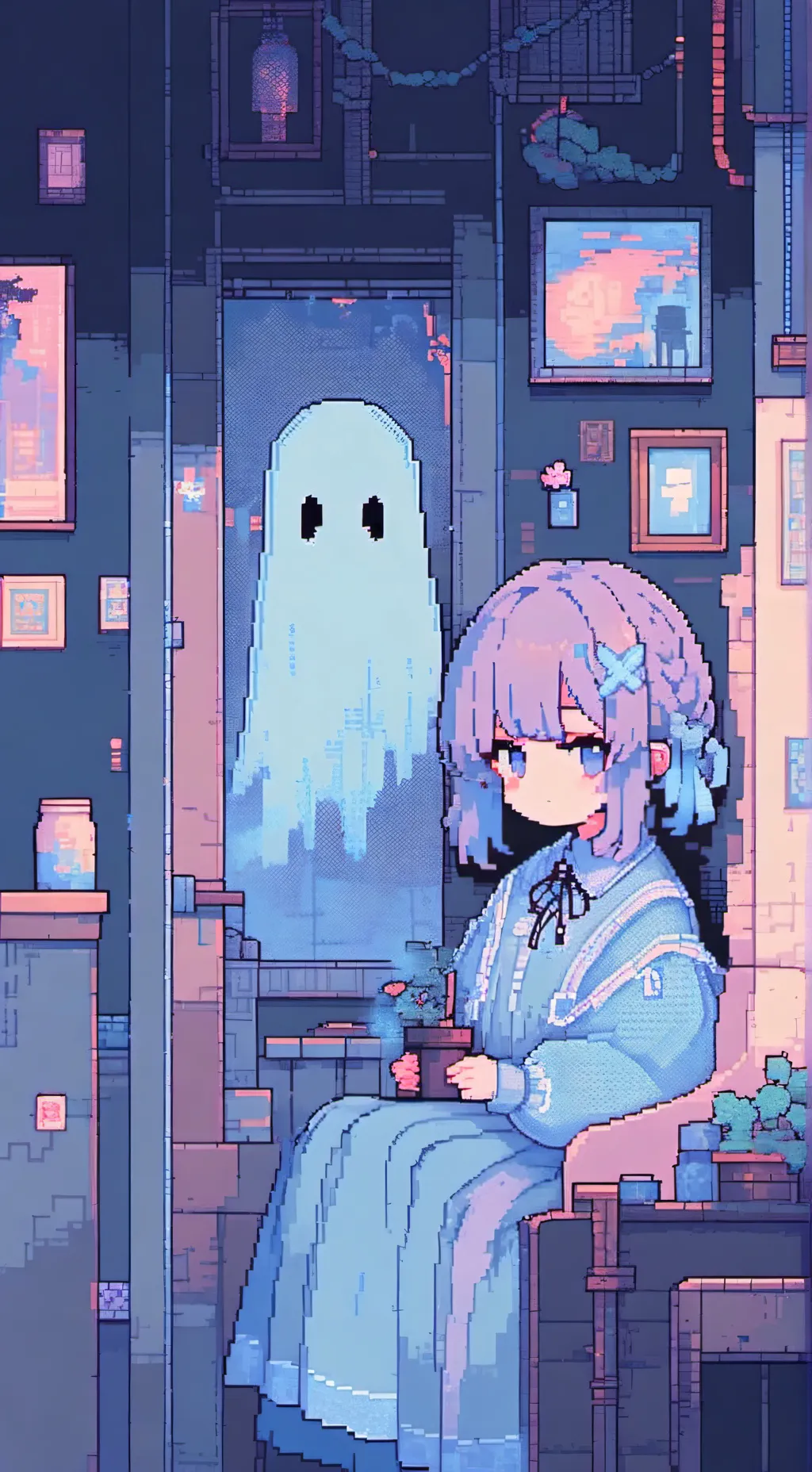 ai character: 👻×Connie×👻 background