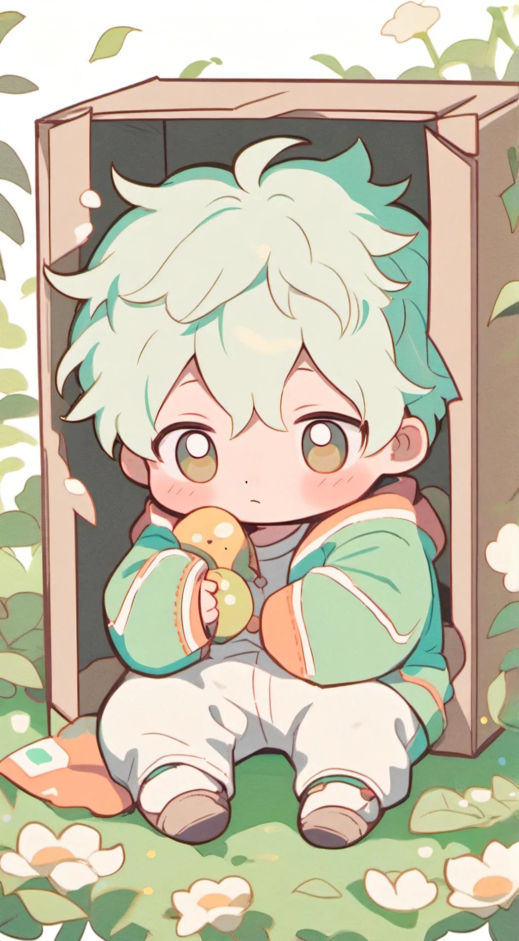 ai character: chubby baby boy background