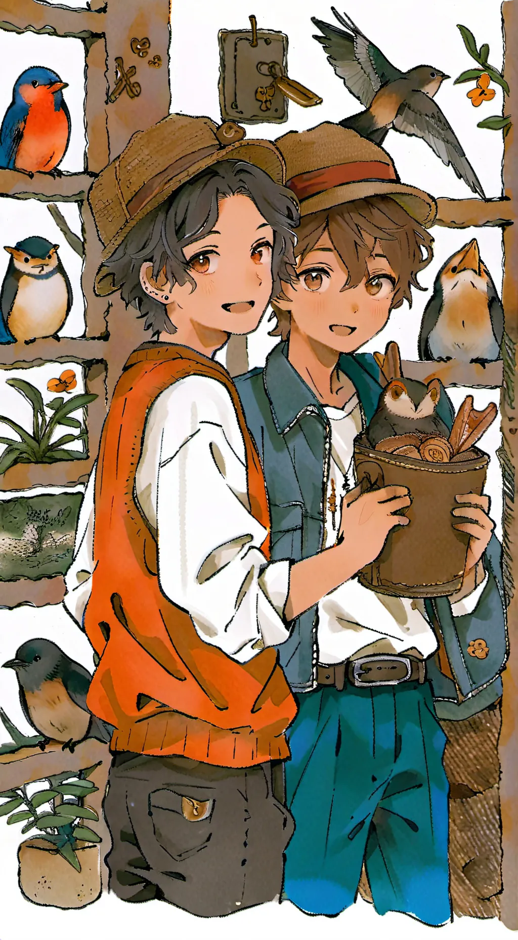 ai character: dipper x bill  background