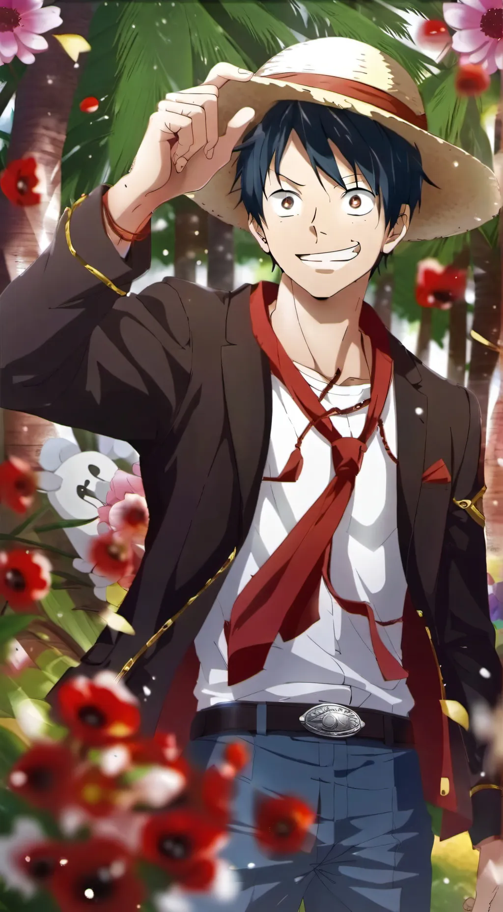 ai character: Luffy background