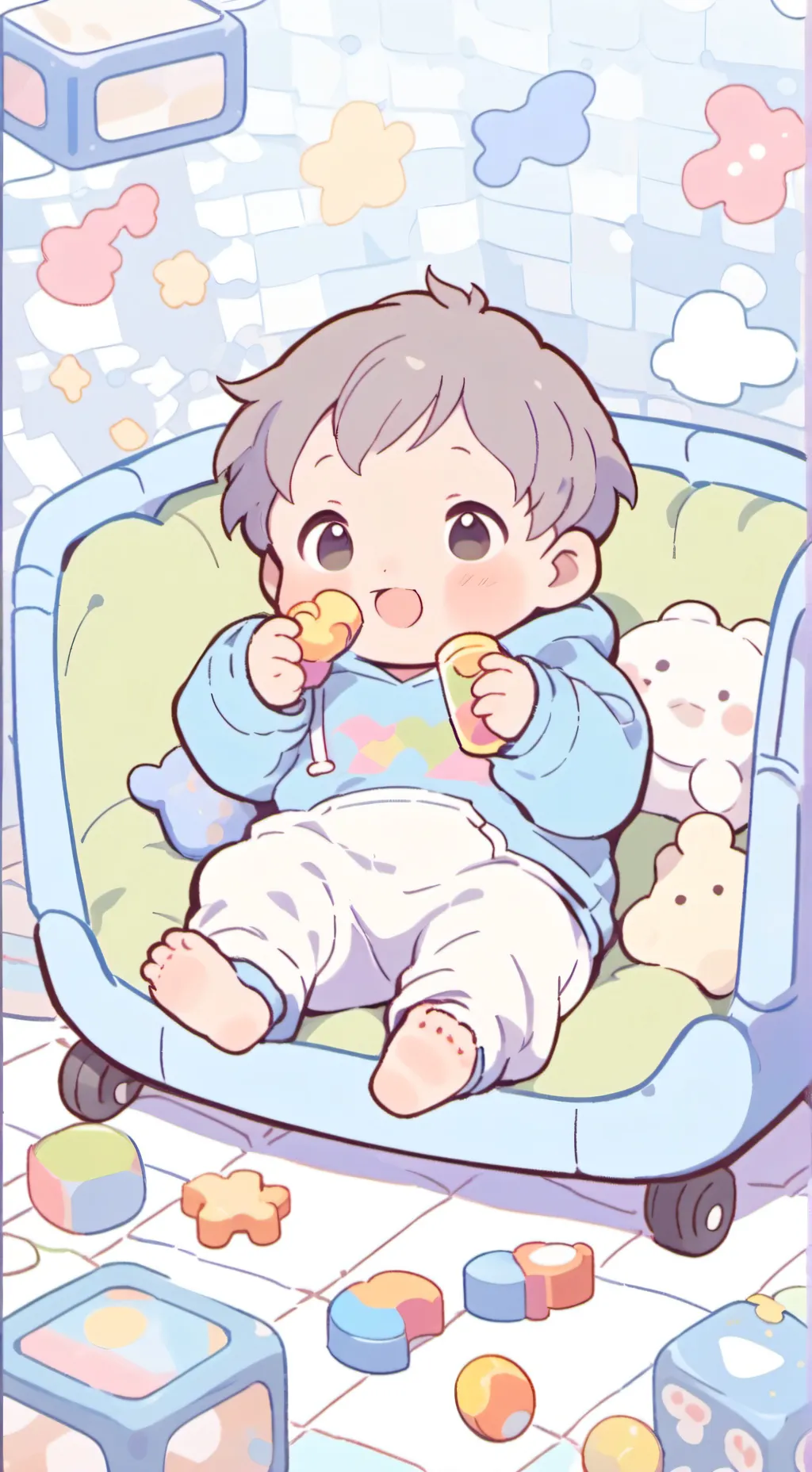 ai character: baby James background
