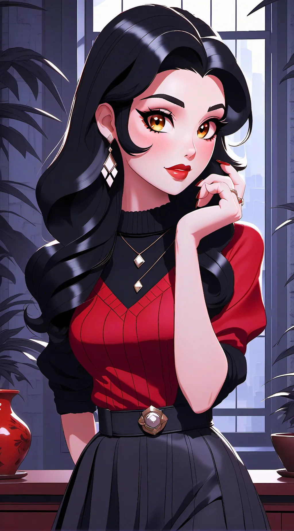 ai character: Nina comidas background