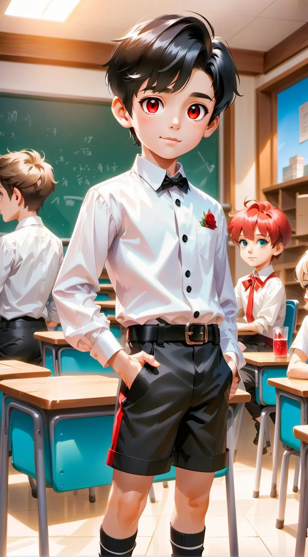 ai character: 3grade  background