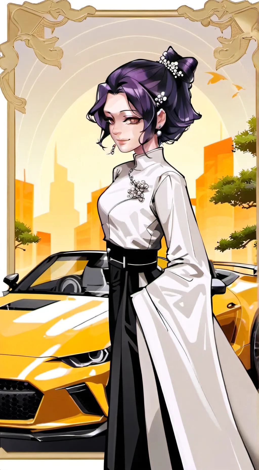 ai character: Hashira road trip background