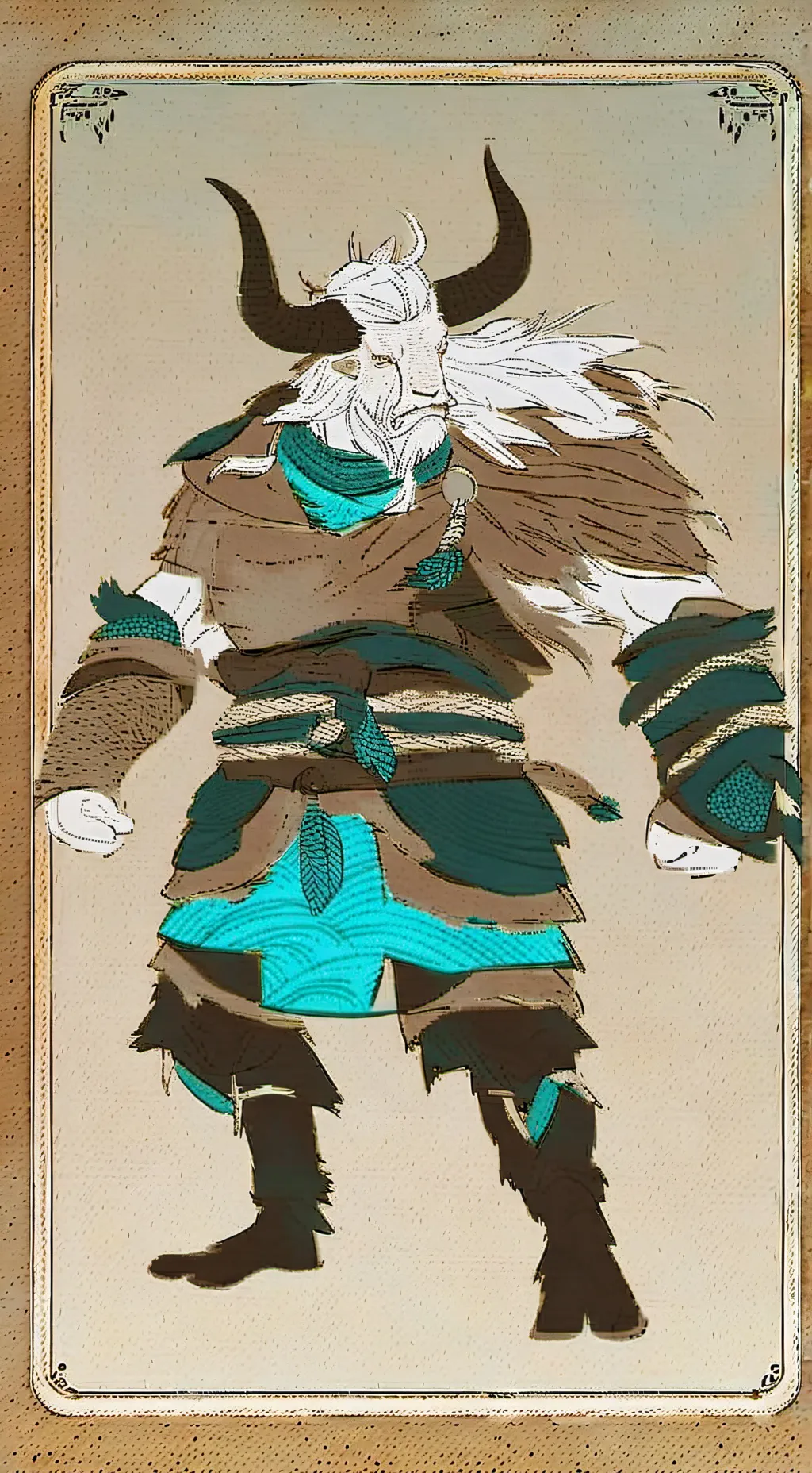ai character: ox head background