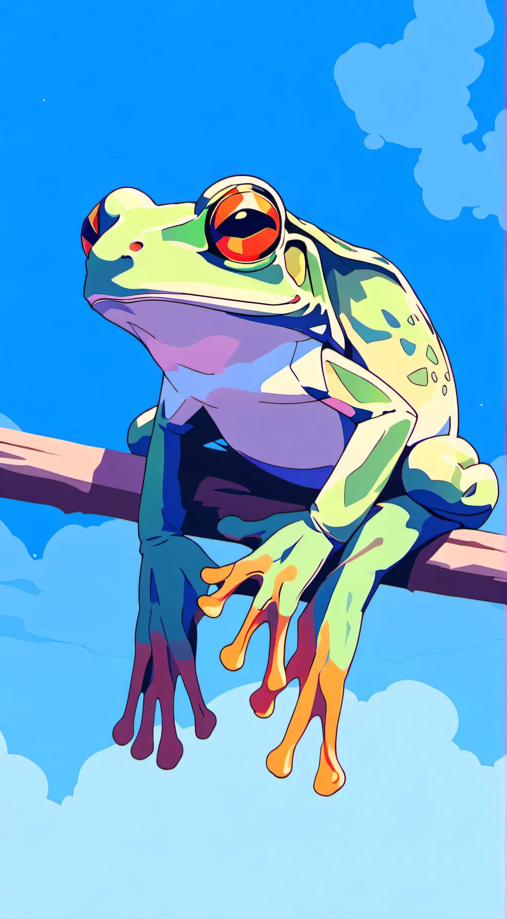 ai character: Froggo background