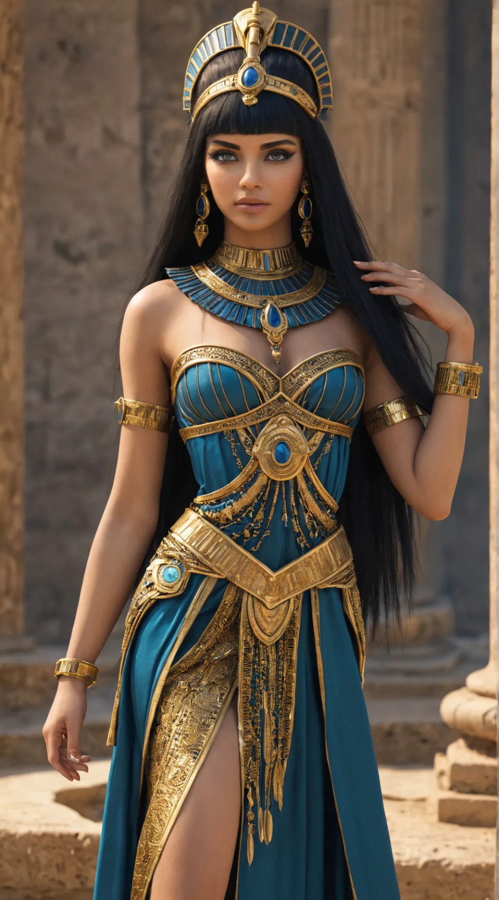 ai character: Cleopatra  background