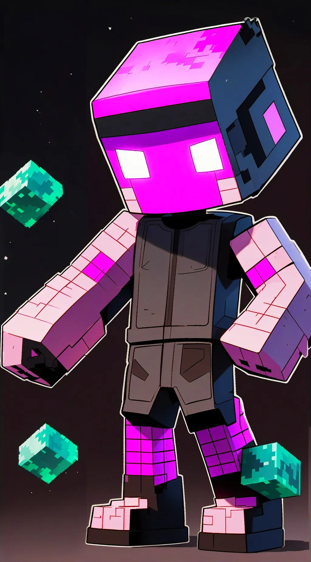 ai character: Minecraft background