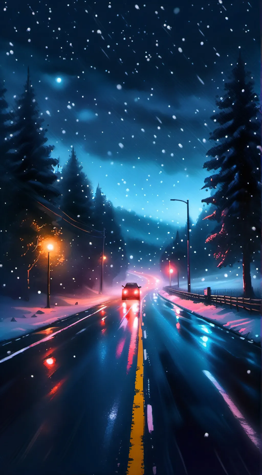 ai character: Calm path/park❄ background