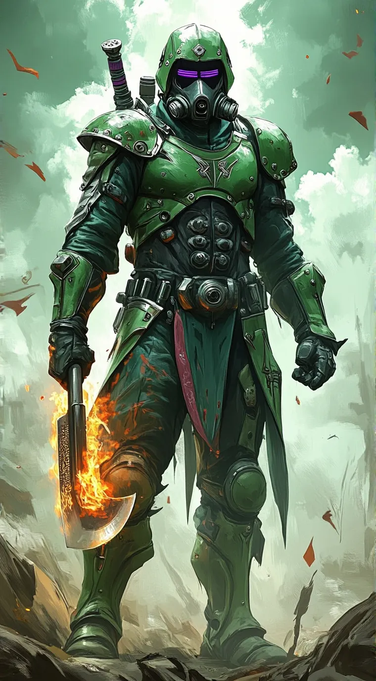 ai character: Vove. apoc days background