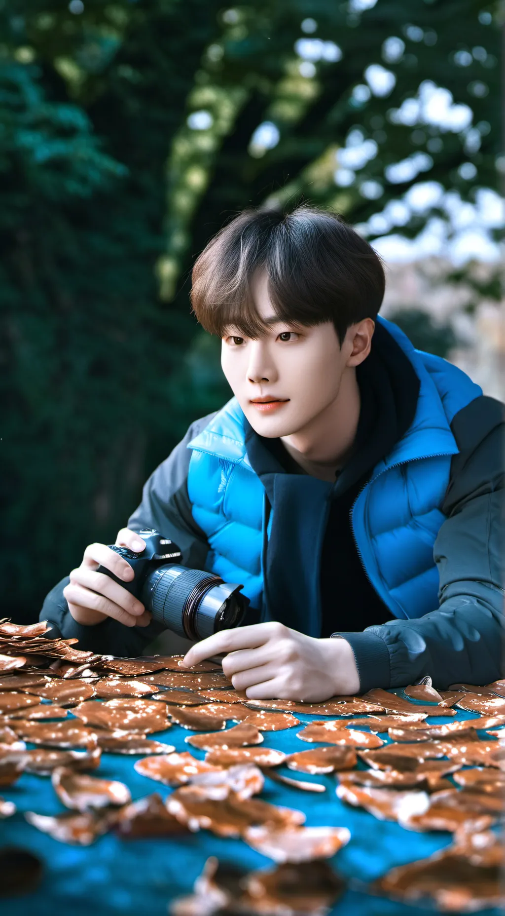 ai character: Jung Kook from BTS background