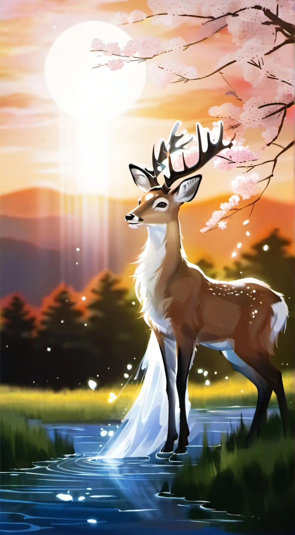 ai character: Sayori  as a doe background