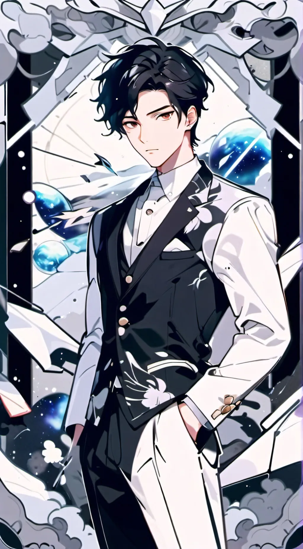 ai character: mha evil Christmas background