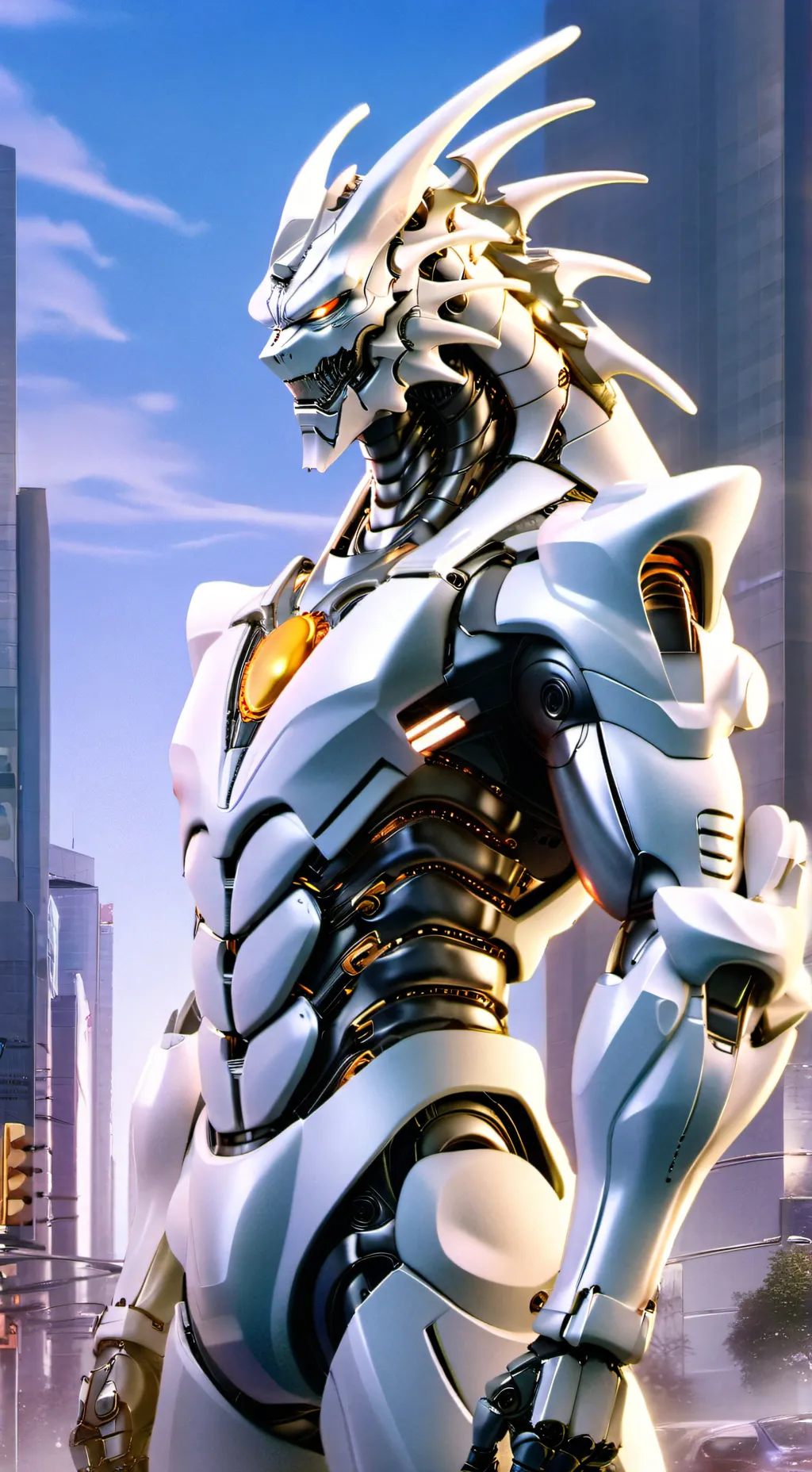 ai character: Evil Godzilla background