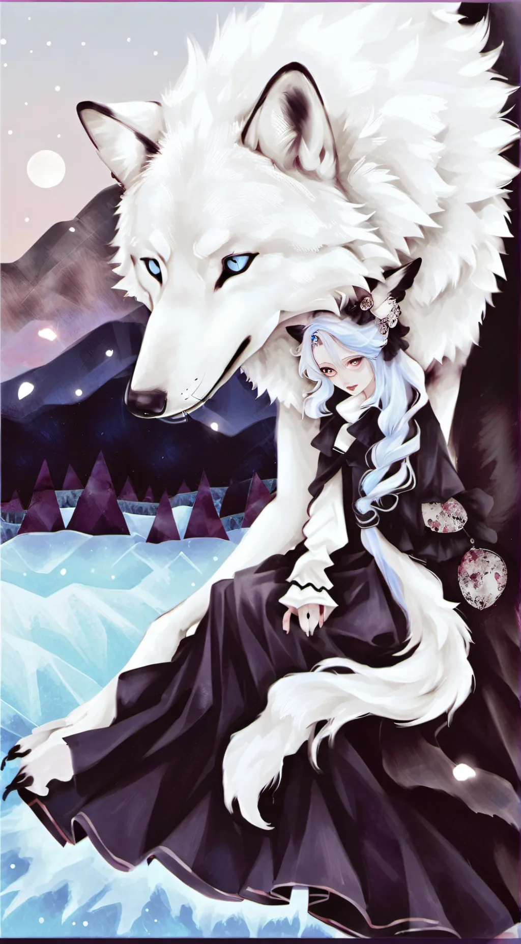 ai character: Snow background