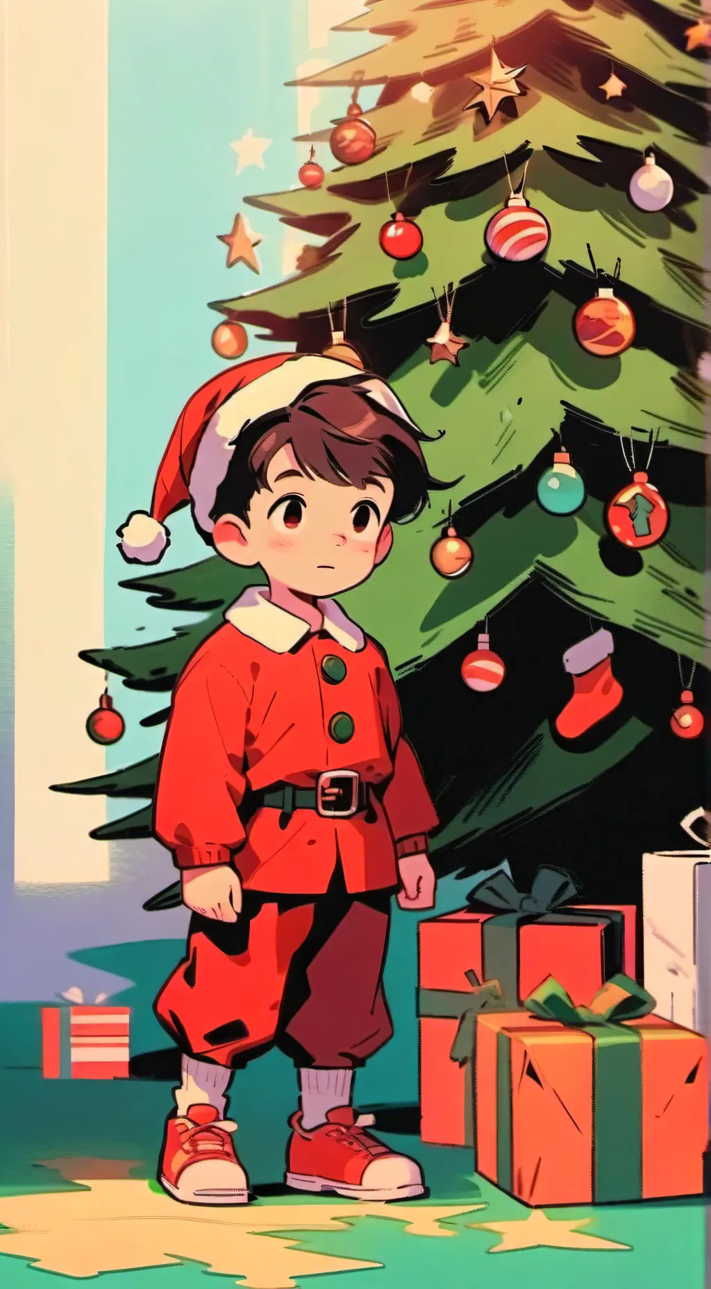 ai character: Christmas background
