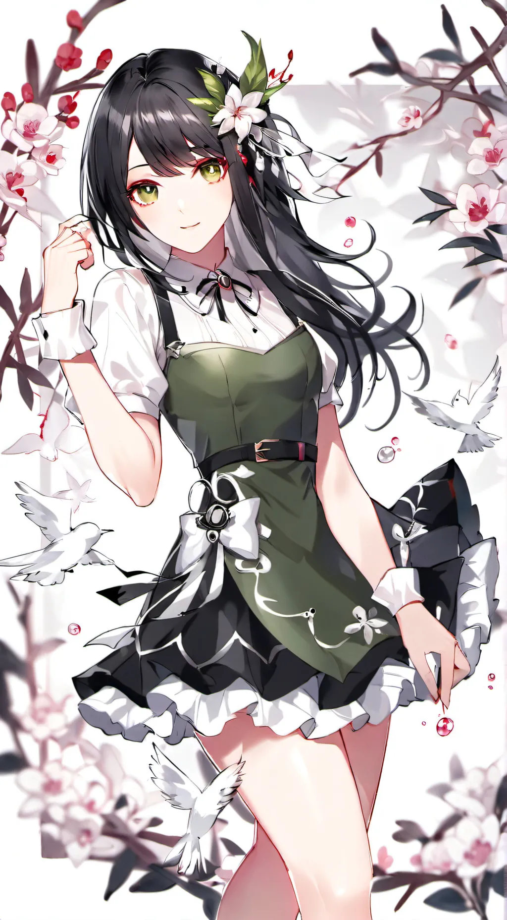 ai character: Violet background